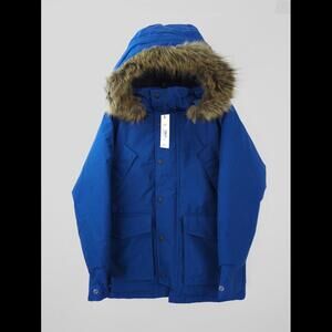 [SOLD] NWT WOOLRICH Men's Sz US L Arctic Down Parka Royal Blue GORETEX FUR HOOD